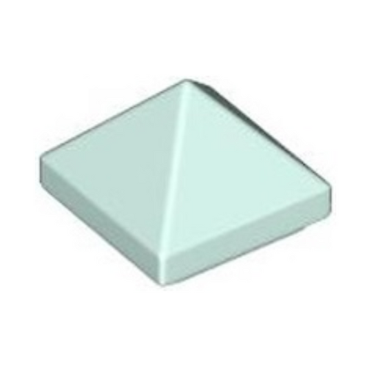 Light Aqua Slope 45 1 x 1 x 2/3 Quadruple Convex Pyramid