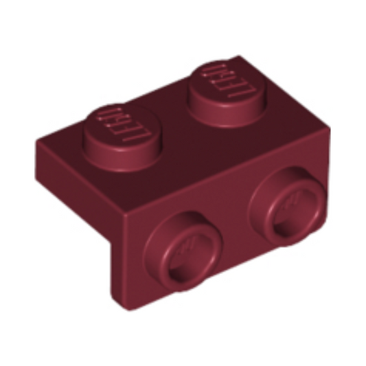 Dark Red Bracket 1 x 2 - 1 x 2