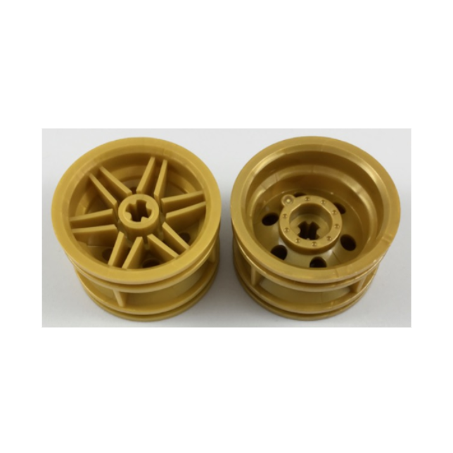 Pearl Gold Wheel 30.4mm D. x 20mm with No Pin Holes and Reinforced Rim