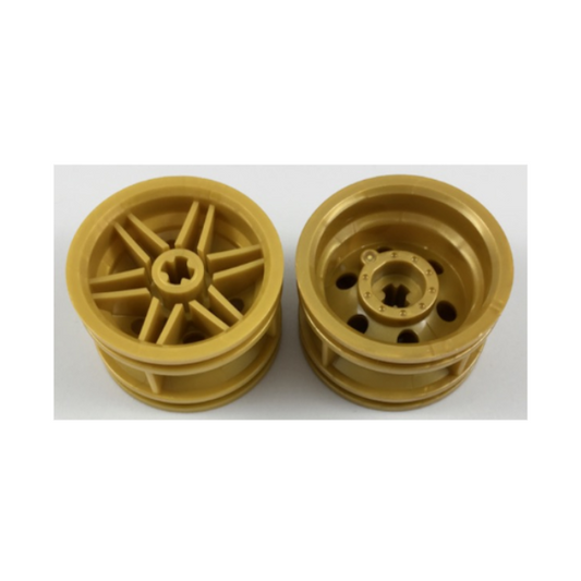 Pearl Gold Wheel 30.4mm D. x 20mm with No Pin Holes and Reinforced Rim