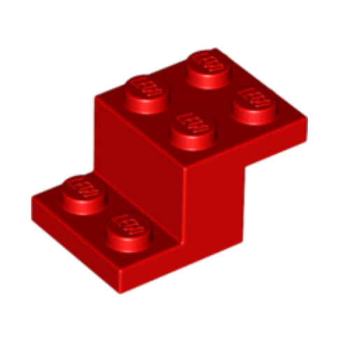 Red Bracket 3 x 2 x 1 1/3 with Bottom Stud Holder