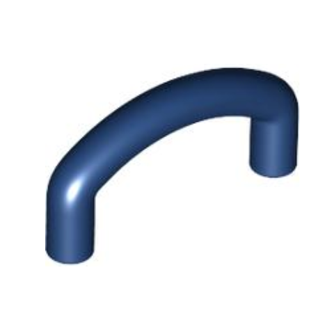 Dark Blue Bar Curved with Angled Ends 1L