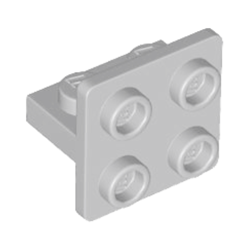 Light Bluish Gray Bracket 1 x 2 - 2 x 2 Centered, Inverted
