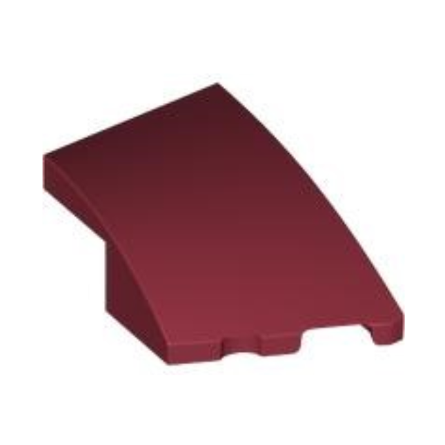 Dark Red Wedge 3 x 2 Right No Studs