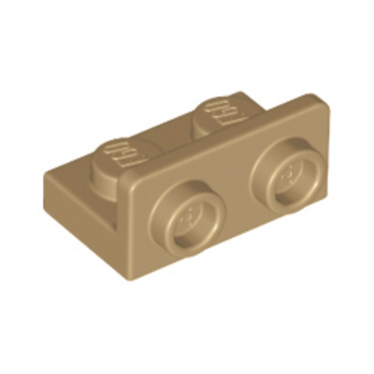 Dark Tan Bracket 1 x 2 - 1 x 2 Inverted