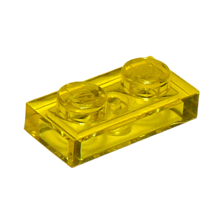 Trans-Yellow Plate 1 x 2