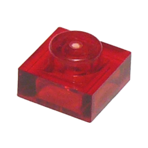 Trans-Red Plate 1 x 1
