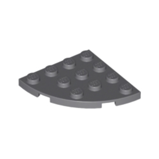 Dark Bluish Gray Plate, Round Corner 4 x 4