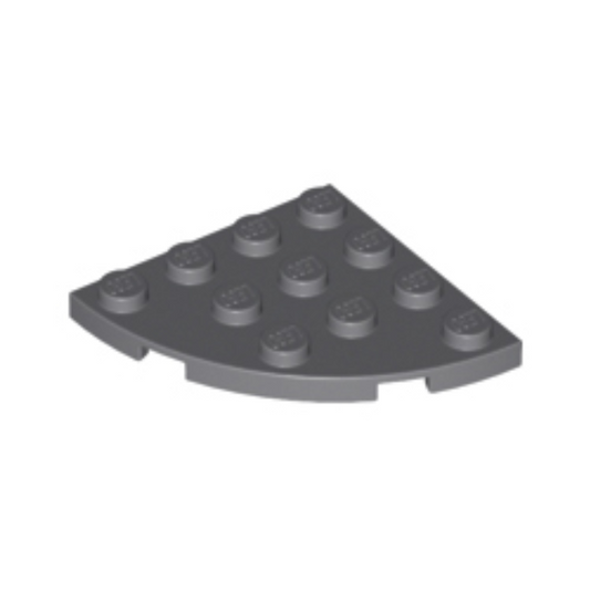 Dark Bluish Gray Plate, Round Corner 4 x 4
