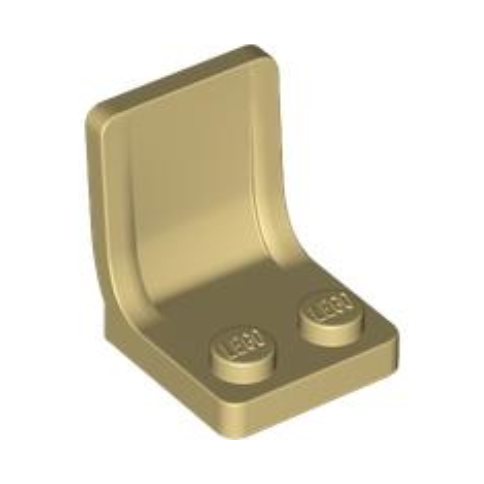 Tan Minifigure, Utensil Seat / Chair 2 x 2
