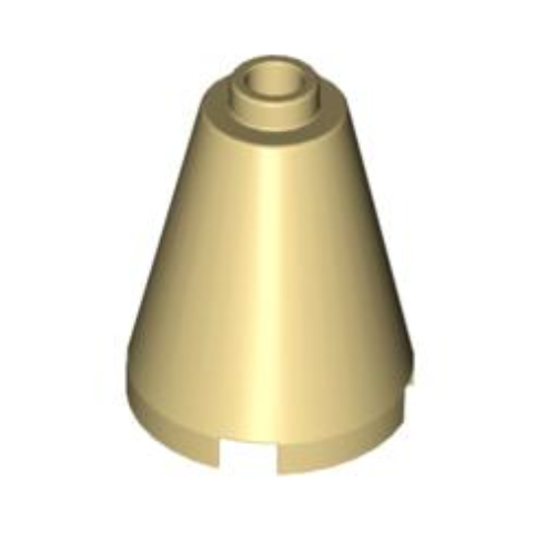 Tan Cone 2 x 2 x 2 - Open Stud
