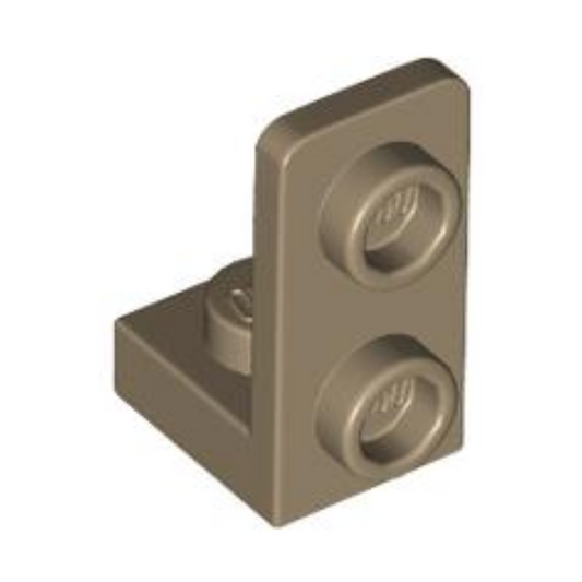 Dark Tan Bracket 1 x 1 - 1 x 2 Inverted