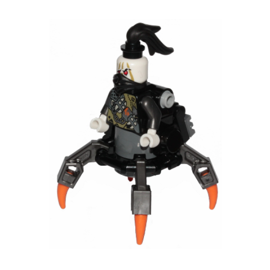 njo0468a Daddy No Legs - Black Round Tiles