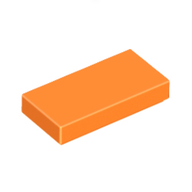 Orange Tile 1 x 2