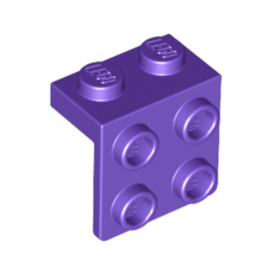 Dark Purple Bracket 1 x 2 - 2 x 2