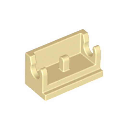 Tan Hinge Brick 1 x 2 Base