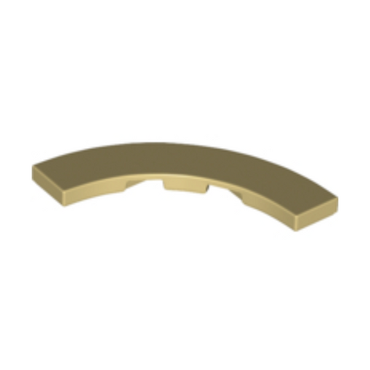 Tan Tile, Round Corner 4 x 4 Macaroni