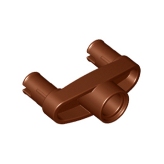 Reddish Brown Technic, Pin Connector 3L with 2 Pins and Center Hole
