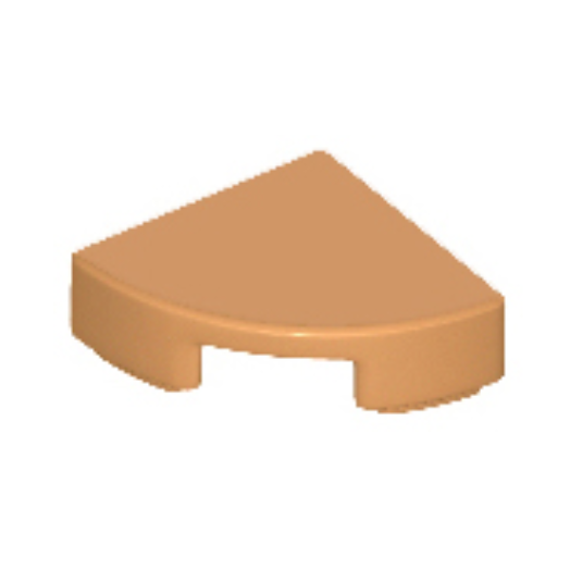 Medium Nougat Tile, Round 1 x 1 Quarter