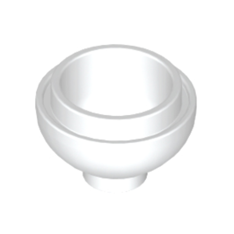 White Brick, Round 2 x 2 Dome Bottom