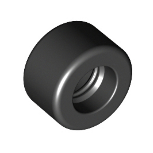 Black Tire 14mm D. x 9mm Smooth Small Wide Slick