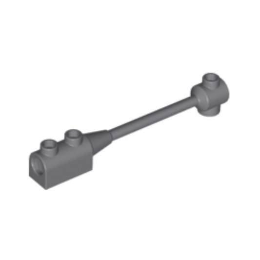 Dark Bluish Gray Bar 1 x 8 with Brick 1 x 2 Curved Top End (Axle Holder Inside Small End)