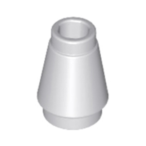 Light Bluish Gray Cone 1 x 1 with Top Groove