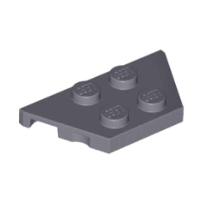 Dark Bluish Gray Wedge, Plate 2 x 4