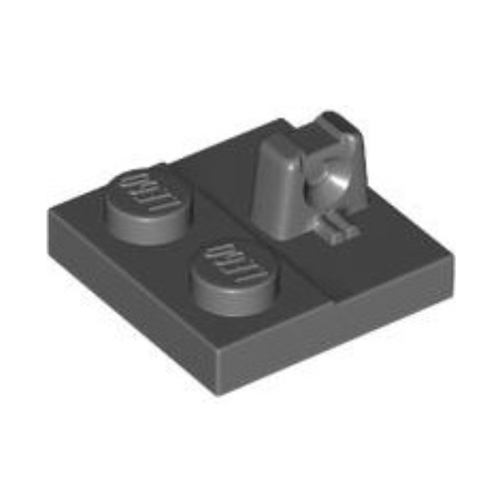 Dark Bluish Gray Hinge Plate 2 x 2 Locking with 1 Finger on Top