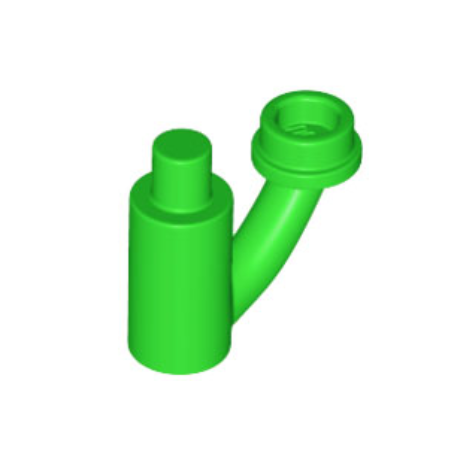 Bright Green Plant Stem / Stalk with Bar, Bar Holder, and Hollow Stud