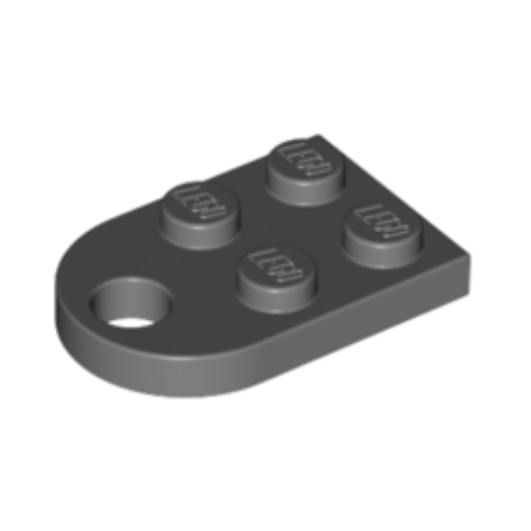 Dark Bluish Gray Plate, Modified 2 x 3 with Hole