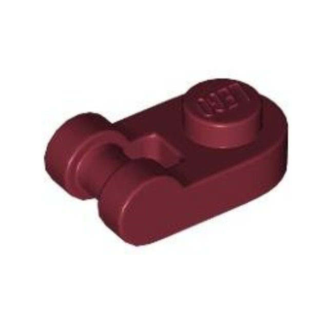 Dark Red Plate, Round 1 x 1 with Bar Handle