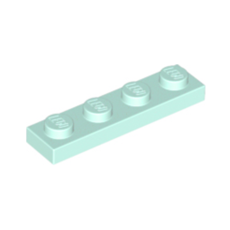 Light Aqua Plate 1 x 4