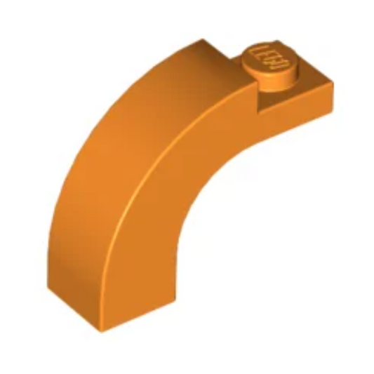 Orange Arch 1 x 3 x 2 Curved Top