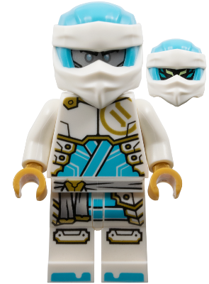 njo0942 Zane - Dragons Rising, Tunic with Large Armor Plates, Head Wrap