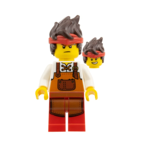 njo1008 Kai - Blacksmith, Dark Orange Apron