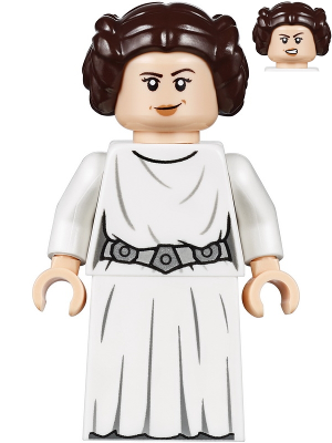 sw1036 Princess Leia - White Dress, Detailed Belt with 3 Emblems, Skirt