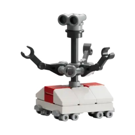 sw1446 Treadwell Droid - White and Red Body, Light Bluish Gray Binoculars