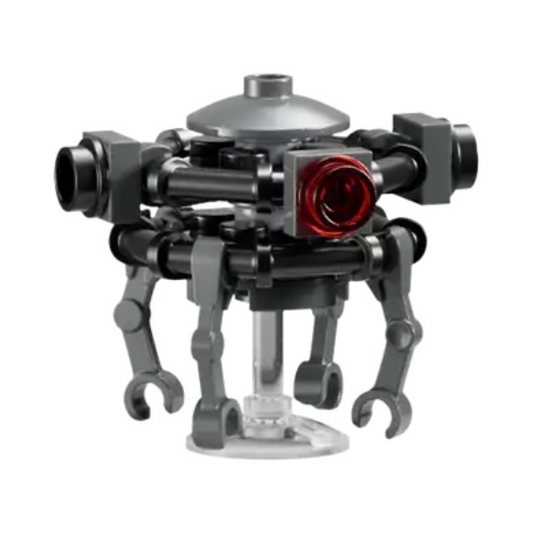 sw1449 Imperial Probe Droid - Black and Dark Bluish Gray Body, Trans-Clear Dish Stand