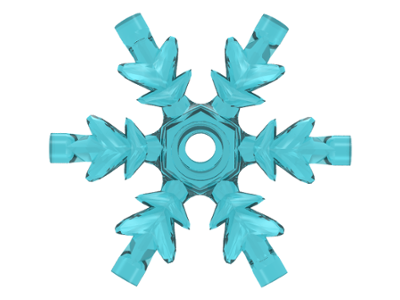 Trans-Light Blue Rock 4 x 4 Crystal, Ice Snowflake